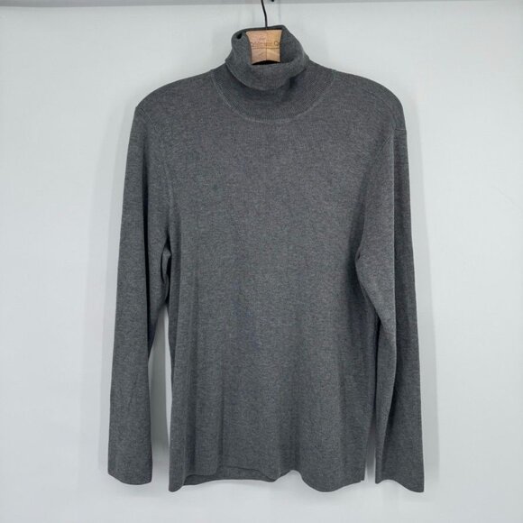 Chicos 3 womens Gray rachel Turtleneck Sweater long sleeve Size XL rayon - Picture 3 of 12